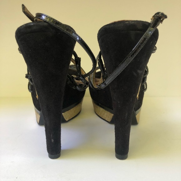 Sam Edelman Platform Heeled Sandals Size 8 - Picture 5 of 6